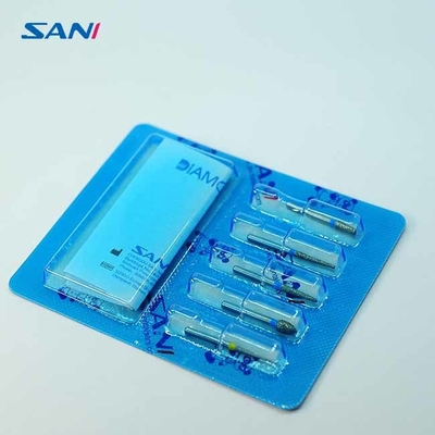 مجموعه فرزهای الماسی پرسرعت دندانپزشکی فولاد ضد زنگ با کارایی بالا 5 عدد / بسته 11 میلی متری